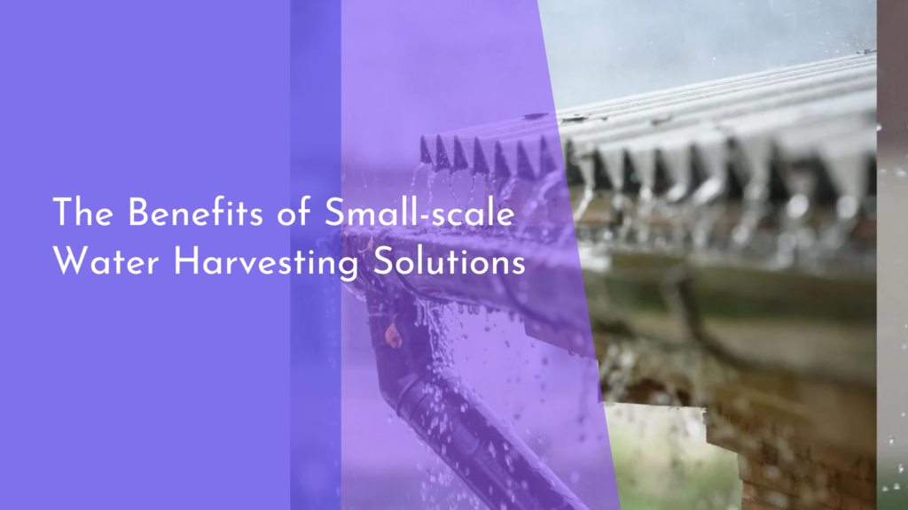 The Benefits of Small-scale Water Harvesting Solutions